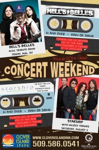 Clover Island Inn Concert Weekend Poster