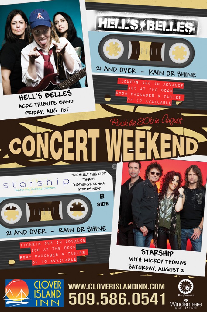 Clover Island Inn Concert Weekend Poster Clover Island Inn Concert Weekend Poster